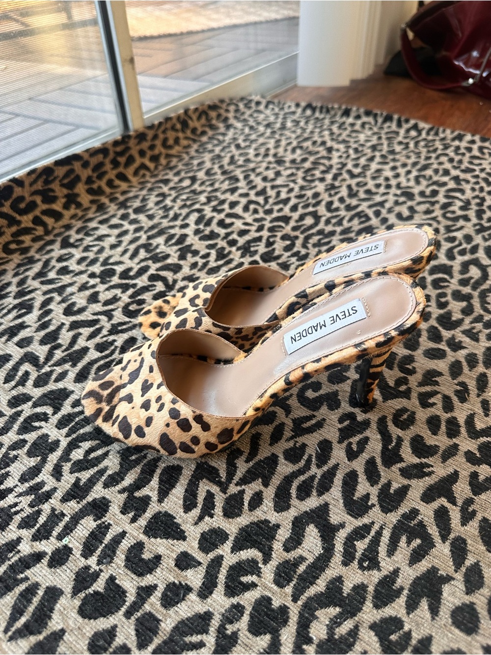 Steve Madden animal print kitten heel